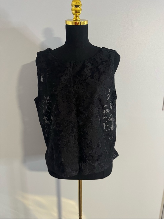 Banana Republic Tops - NWT Banana Republic Lace Black Sleeveless Top Size Medium